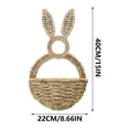 thumbnail image 3 of AURIGATE Easter Bunny Wooden Wall Hanging Basket, Farmhouse Spring Decor, Handcrafted Hanging Storage for Home Entryway, 3 of 9