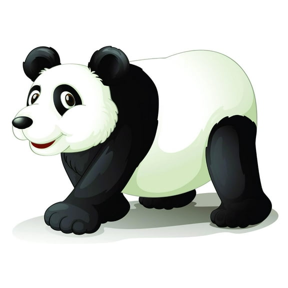 Design With Vinyl Artwork Cartoon Panda Baby Bear Teddy Bear Like Wall Decal for Children - Misty Bamboo Forests China Themed Décor - Size: 16 In x 23 In