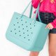 thumbnail image 5 of Bolsas de playa grandes a la moda, cestas de almacenamiento impermeables de goma EVA, bolso de compras de viaje, bolso de hombro para mujer, bolsa de gelatina de Color sólido, 5 of 5