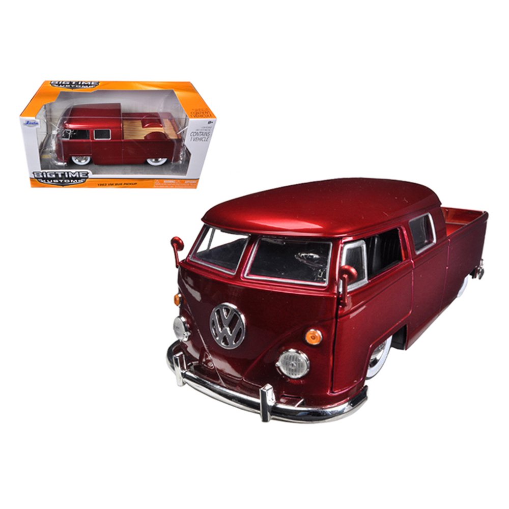 1963 Volkswagen Bus Pickup Red 1/24 Diecast Model Car by Jada Walmart