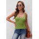 thumbnail image 4 of ABPHQTO Camiseta sin mangas verde sin mangas con botones y cuello redondo para mujer, 4 of 5