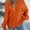 002 Orange, variant on Women's Openwork Knit Sweater Casual Long-Sleeved Off-The-Shoulder Top With Frayed Edges