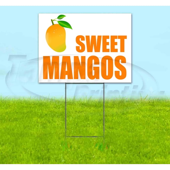 Sweet Mangos (18" x 24") Yard Sign, Includes Metal Step Stake