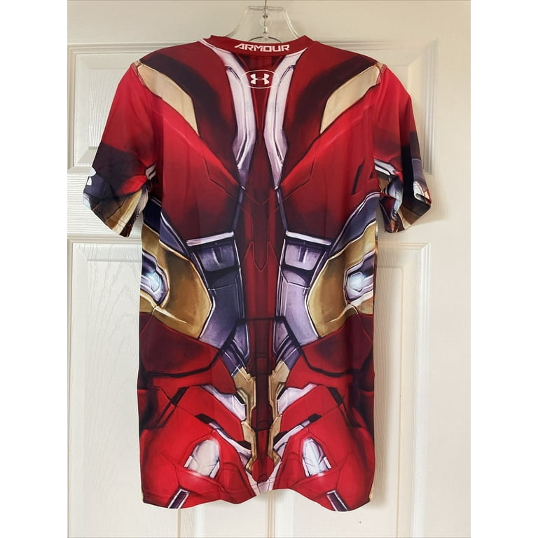 Under Armour Alter Ego Iron Man Compression Shirt Youth L