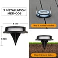thumbnail image 3 of LUTEC 4 pack Solar Garden Lights, 12 LED IP67 Waterproof Deck Lights for Step Yard Driveway Outdoor, Warm White, 3 of 7