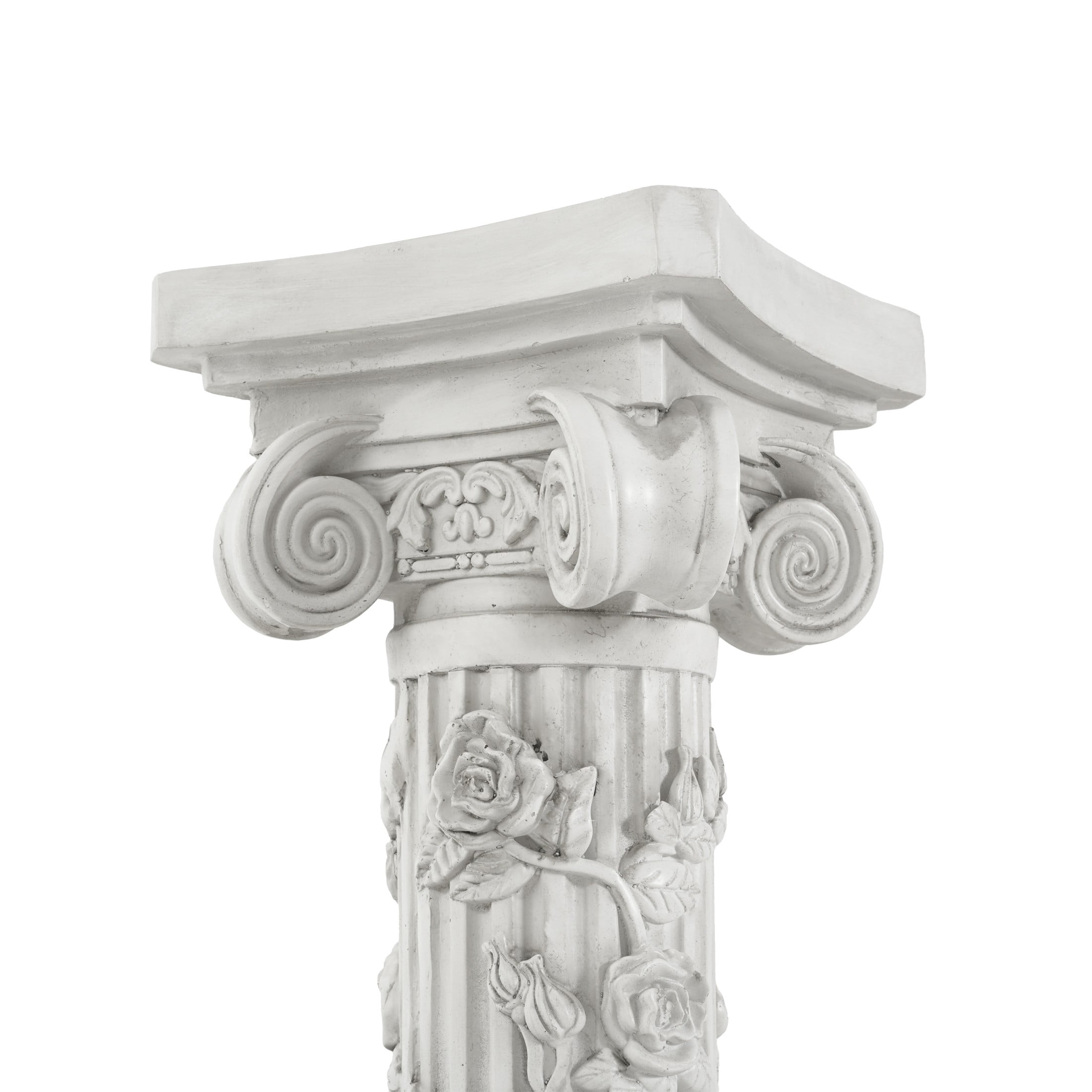 Christopher Knight Home Column Pedestal Stand, Magnesium Oxide Display Stand for Plants, Antique White