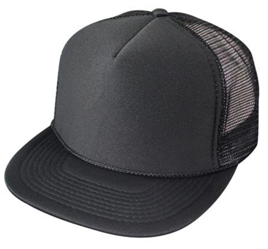 Casaba Flat Bill Blank Two Tone 5 Panel Mesh Foam Trucker Snapback