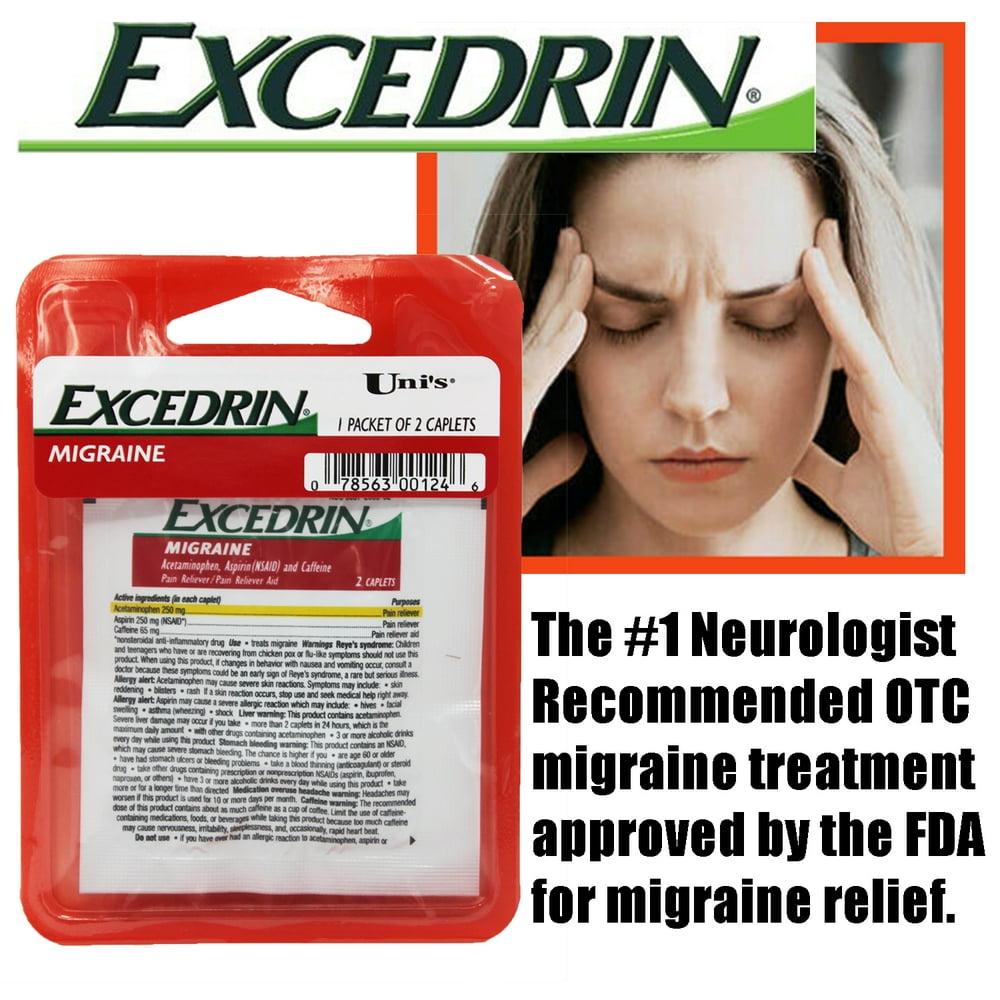 Uni's Excedrin Migraine 6 Count of Single Dose Relief 2 Caplet per