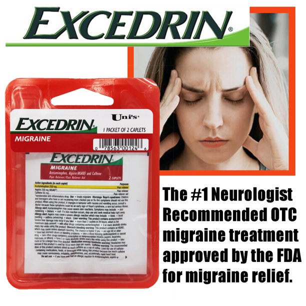 Uni's Excedrin Migraine 6 Count of Single Dose Relief 2 Caplet per