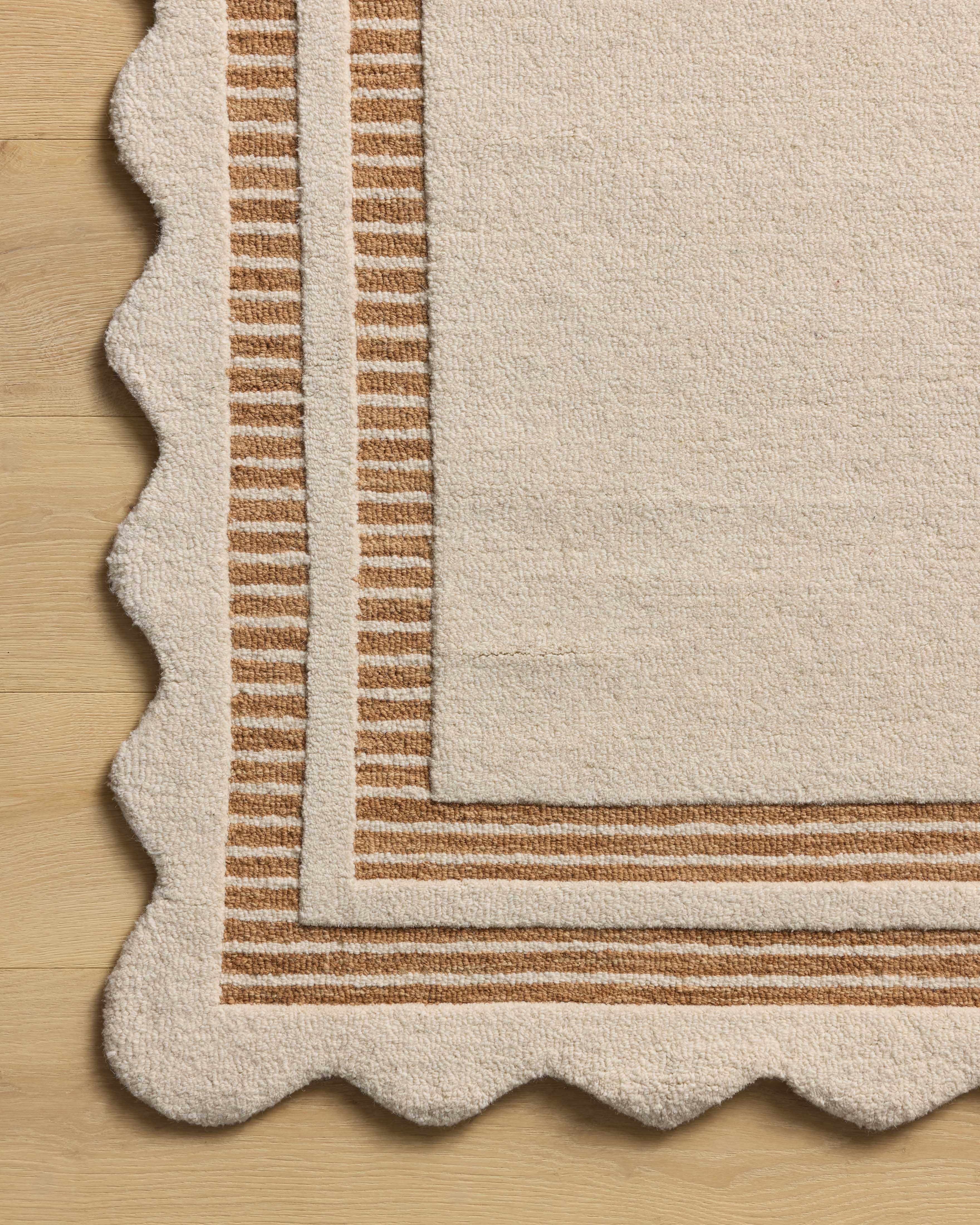 Chris Loves Julia x Loloi Scottie Ivory / Rust 7'-9" x 9'-9" Area Rug