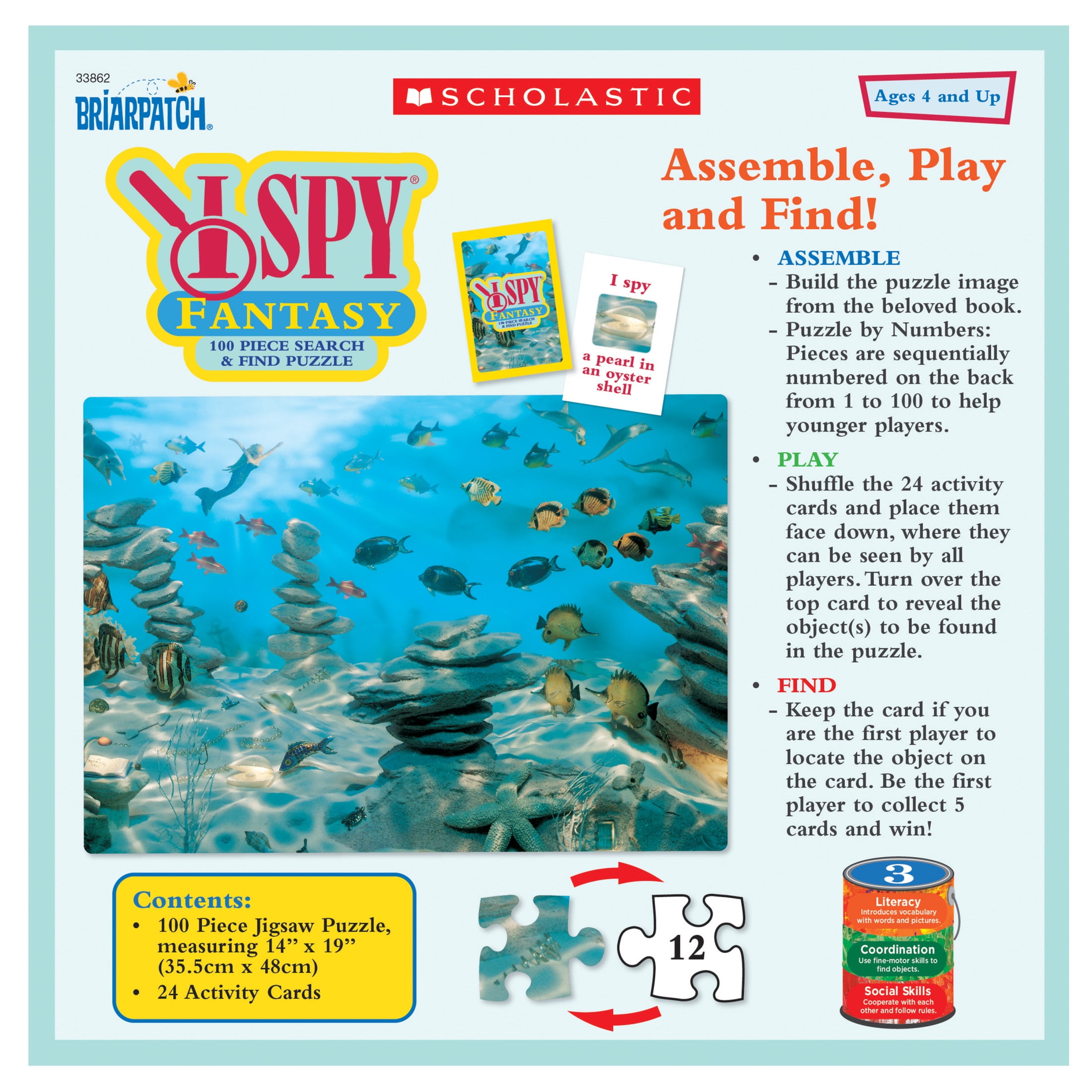 University Games, Jigsaw Puzzle, 100 Piece, I Spy Fantasy