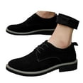thumbnail image 2 of Daolelai Men's Stylish Solid Color Leather Lace-Up Low-Top Ankle Boots, 2 of 9