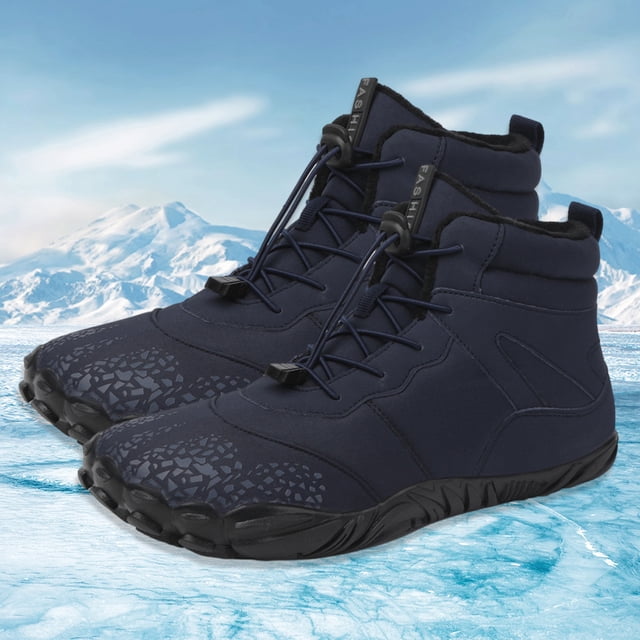 Botas de invierno cálidas Botas de senderismo impermeables de felpa Botas de nieve cómodas a prueba de viento