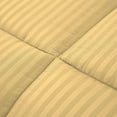 thumbnail image 6 of D.N.G. BEDDINGS 800 Thread Count 3 Piece Comforter Set, 100% Egyptian Cotton Cover, Damask Stripe, Oversized Super King Size, Gold Color, 6 of 6