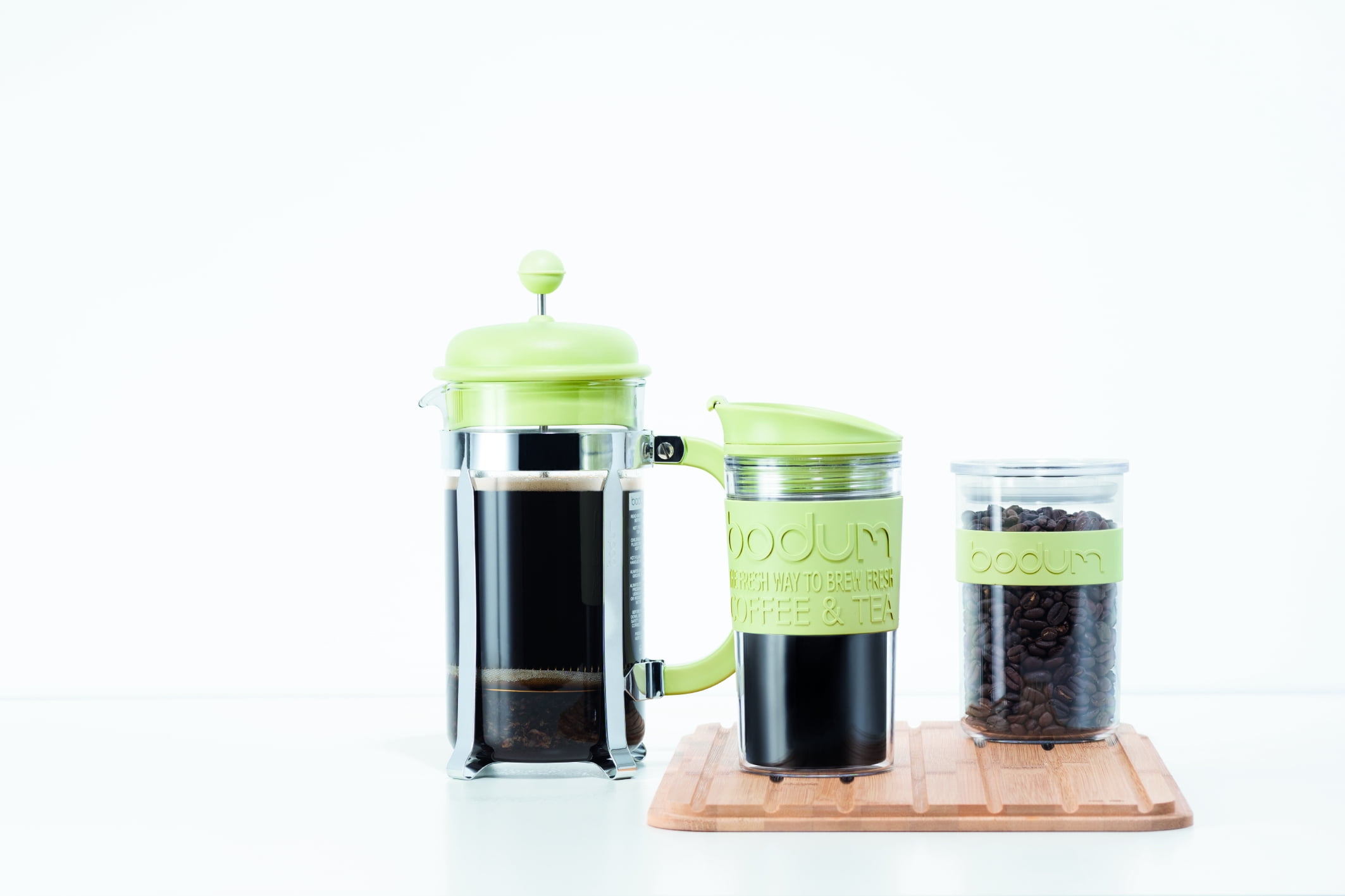 Bodum Caffettiera Coffee Maker with Borosilicate Glass Carafe, 12 Ounce, Light Green