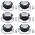 thumbnail image 1 of Perilla de manija de tapa de olla de 6 piezas Perilla de cubierta de baquelita de acero inoxidable Mango de repuesto Juego de piezas de cubierta de olla de cocina universal redonda con tornillos, 1 of 4