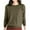 Bronze, variant on Women's Crewneck Sweater, Soft Knit Pullover, Loose Fit Plus Size Top, Long Sleeve Everyday Basic, Solid Color Casual Shirt, Lightweight Loungewear, Versatile Layering Piece Blackish Green L