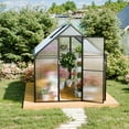 CDCASA 8.2x6.2 FT Quick Setup Polycarbonate Greenhouse with Roof Vent