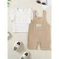 thumbnail image 5 of CARETOO Toddler Baby Boys Clothes Summer Outfit T-Shirt Jumpsuit Set Cotton Fabric Cute Solid Color, 5 of 15