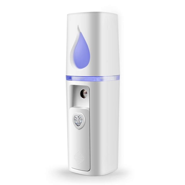 Portable Mini Facial Steamer Atomization Eyelash Extensions with Mirror & 20ml Visual Water Tank (2 Packs)