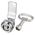 thumbnail image 1 of Cerradura tubular de panel de aleación de zinc para puerta de armario con llave de socket cuadrada tono plateado, 1 of 3