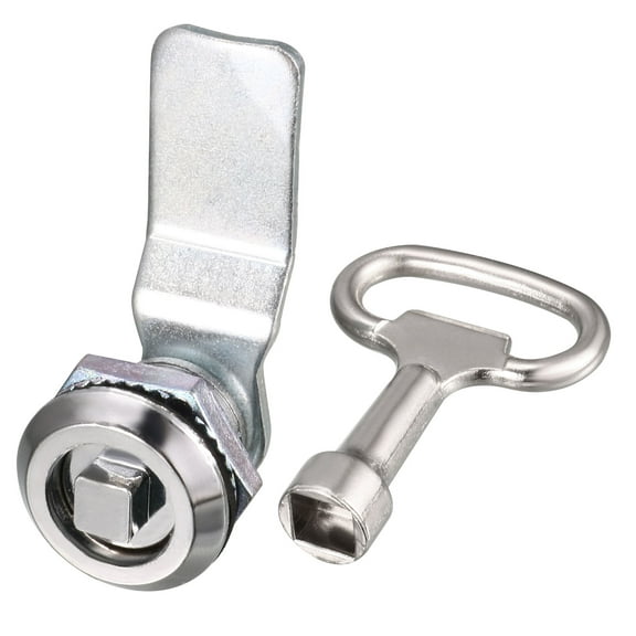 Unique Bargains Closet Door Drawer Zinc Alloy Panel Tubular Cam Lock with Square Socket Key