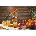 thumbnail image 6 of Eurolux Cast Iron Citrus Juicer | Commercial Grade Manual Hand Press | Countertop Squeezer for Fresh Fruit Juice (Bonus Stainless Steel Cup) (Orange), 6 of 7