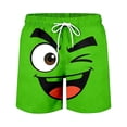 thumbnail image 4 of Men Cartoon Face Athletic Shorts - Eye Catching Stereoscopic Print Pants With Fun Expressions, Quirky Personality Style Mens Athletic Shorts For Gym Home & Gathering Time, 4 of 4