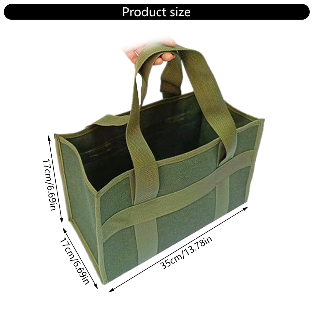 Wide Mouth Tool Bag Canvas Tool Bag Large Capacity Storage Bag Organizer Handbag