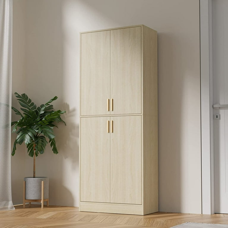 Freestanding oak clearance pantry cabinet