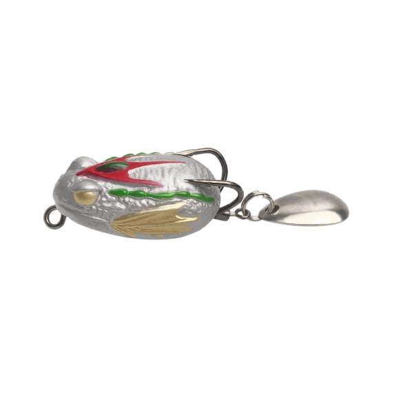 Frog Fishing Lure 1.3 Inch 0.1 oz, Soft Weedless Frog Bait for Snakehead Bass, Topwater Hollow Body Lure with Weighted Hook
