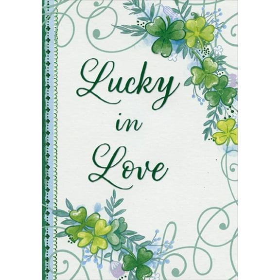 Designer Greetings Lucky In Love Shamrocks and Vines St. Patrick's Day Card for Husband