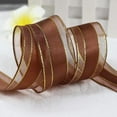 thumbnail image 6 of 5 Yards 25mm Organza Ribbons Gold Metallic Egde Ribbons For Wedding Christmas Party Decor Flower Gift Packing Ribbon For Crafts, 6 of 24
