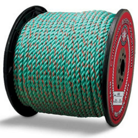 CWC BLUE STEEL™ Rope - 3/8" x 600 ft., Teal W/Orange Tracer