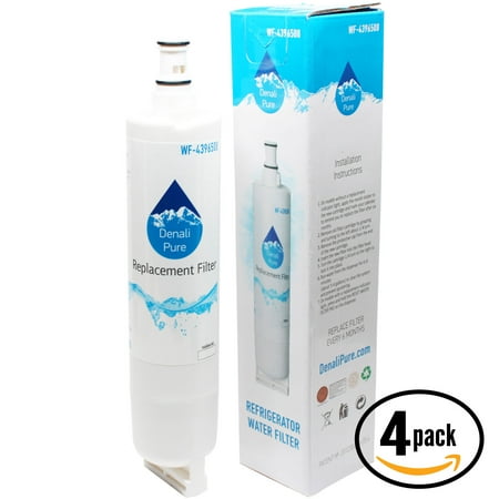 4-Pack Replacement Whirlpool GD2SHAXKQ02 Refrigerator Water Filter - Compatible Whirlpool 4396508, 4396510 Fridge Water Filter Cartridge - Denali Pure (Pure 5 Htp Best Brand)