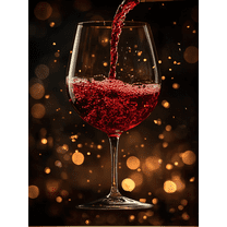 Red Wine Glass Canvas Print/Wall Art， Perfect for Living Room， Dining Room， Kitchen， Bar， and Wine Cellar Decoration.