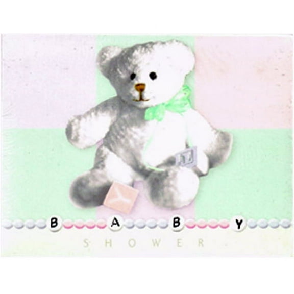 Baby Shower White Teddy Bear Invitations w/ Envelopes (8ct)