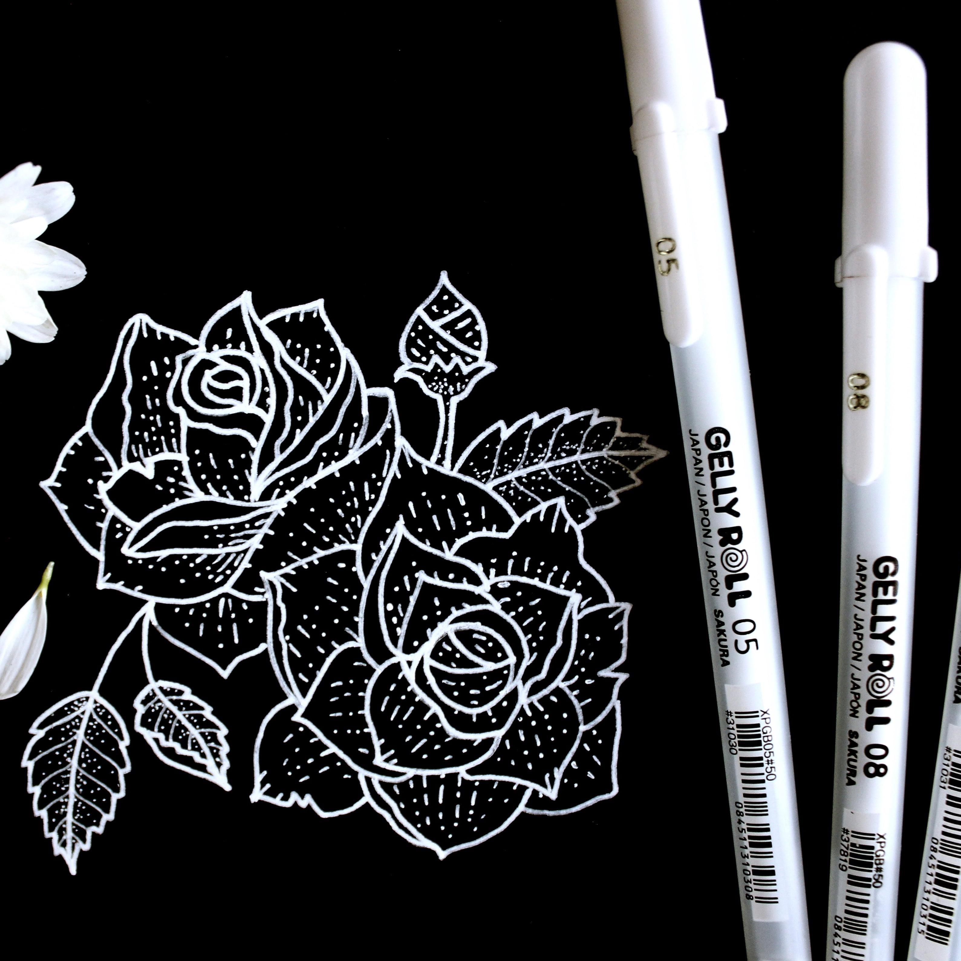 Zentangle® Project Pack #01 Summary – Introducing Sakura's White Gelly Roll  Pens «