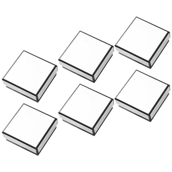 HAMPPLIES 6Pcs White Jewelry Presentation Boxes with Sponge Insert for Neat and Safe Jewelry Organization