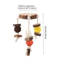 thumbnail image 6 of Yajisi Parrot Knots Blocks Chew Wooden Toys, Pure Natural Colorful Hanging Bird Cage Accessory for Parakeets & Macaws, Multicolor, 3.94 inches / 10 cm, 6 of 8