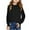 B-Black, variant on Atogsazn Girls Long Sleeve Shirt with Ruffle Cuffs Polka Dots Kids Girls Pullover Shirts Cute Crewneck Girls Top A-Black 5-6 Years