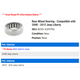 thumbnail image 2 of Rear Wheel Bearing - Compatible with 2008 - 2012 Jeep Liberty 2009 2010 2011, 2 of 2