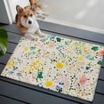 thumbnail image 3 of 2x3 Ft Entryway Area Rug, Pastoral Florals Kitchen Rug Runner Washable Floor Mat, Spring Flowers Garden Modernism Art Non Slip Indoor Door Mat Throw Carpet for Bathroom Living Room Bedroom, 3 of 8