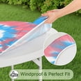 thumbnail image 5 of Colorful Tie Dye Pattern Round Fitted Tablecloth with Elastic Edge,Dining Table Cover Waterproof,Outdoor Round Tablecloth for Camping,Dining,Indoor and Outdoor, 5 of 7