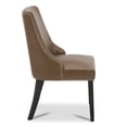thumbnail image 7 of CHITA Upholstered Dining Chairs Set of 2 Kitchen Chairs, Full Back&Wood Legs, Faux Leather in Saddle Brown, 7 of 7