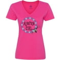 thumbnail image 3 of Inktastic Alaska Girl Forget-Me-Not Flower Women's V-Neck T-Shirt, 3 of 5