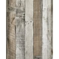 thumbnail image 1 of Yun-aeon Papel pintado de contacto de madera natural y gris, papel pintado para despegar y pegar, 17,3 x 120 pulgadas, autoadhesivo, extraíble, estilo vintage, de madera sintética, estante para tablon, 1 of 9
