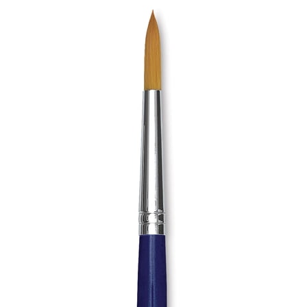Blick Scholastic Short Handle Golden Taklon Brush - Round, Size 8