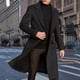 thumbnail image 2 of Gabardina de invierno para hombre, abrigo largo, chaqueta, ropa de abrigo elegante Formal, 2 of 3