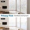 thumbnail image 4 of LKYICNHY 23.6" X 157.5" Rainbow Window Privacy Film, Stain Glass Decorative Window Film, Static Cling Non-Adhesive, Tulip Decals Window Stickers, Heat Blocking Reusable Window Tint for Home, 4 of 9